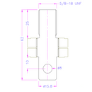 Grip Adapter 158 Male Eye End to 5/8-18UNF - A158-5818M