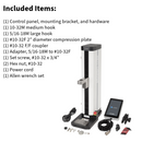 List of included items that is included with the EasyMESUR test frame.