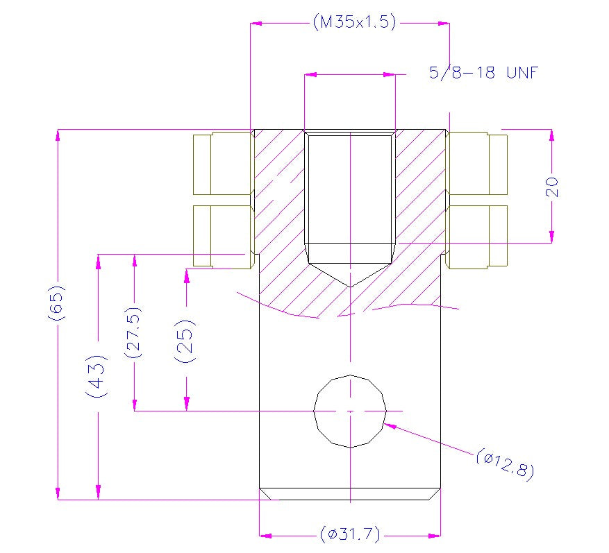 Grip Adapter 1.25 Male Eye End to 5/8-18 Internal Thread - JLW