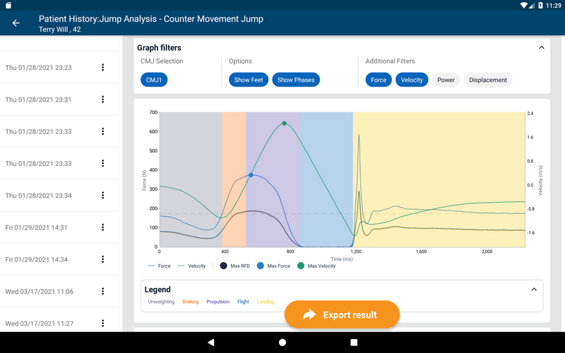 KINVENT Physio App, Connects to Kinvent Sensors