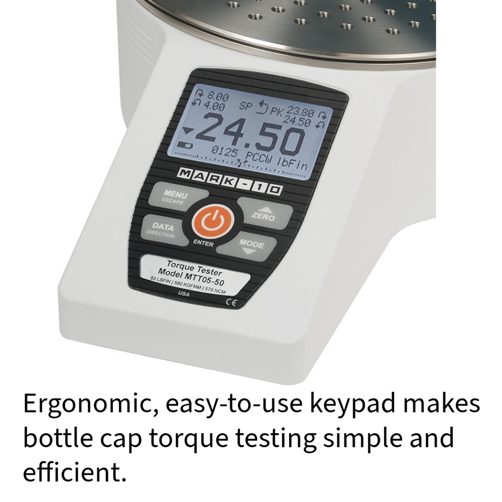 Bottle Cap Torque Tester - Mark-10 Series TT01 - JLW Instruments
