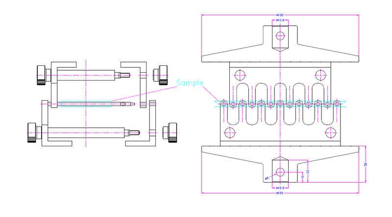 Pin Driver Fixture Corrugated Board Pin Adhesion Test Fixture Tappi-T821 - JLW