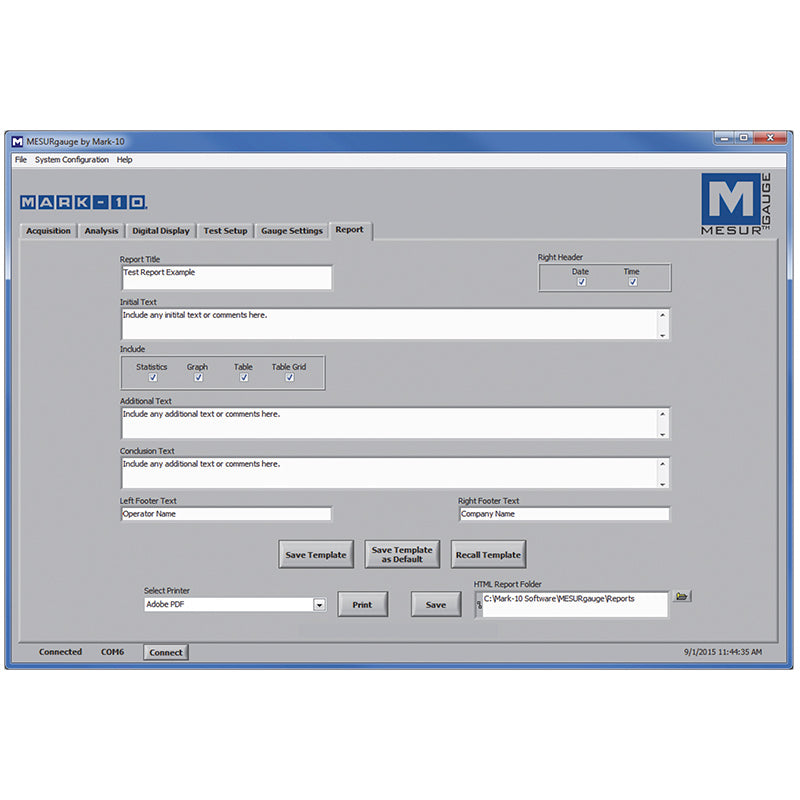 Mark-10 15-1005 MesurgaugePlus Software for Motorized Test Stands