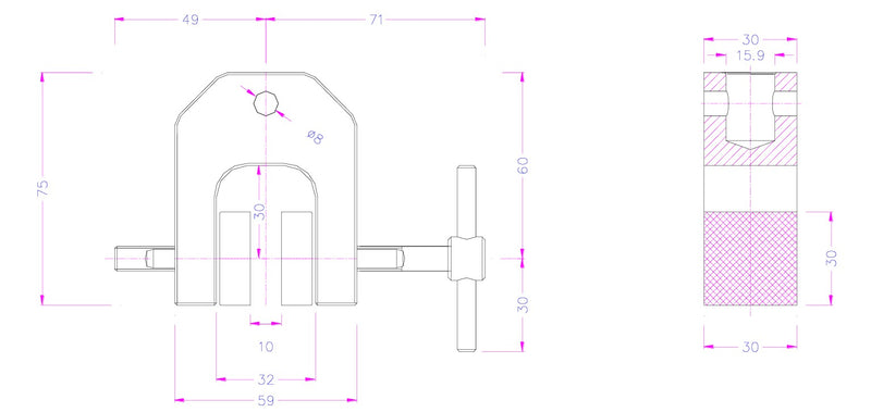Stainless Steel Side Action Tensile Grips – 5 kN Capacity