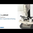 Force test stand performing a bend test.