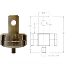 A12-10-32M, 12mm Male Eye End to 10-32 Male Thread Adapter