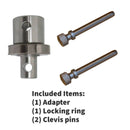 A15.8/8-20/8, Male 5/8" Eye End to 20 mm Female Eye End, Male Eye End to Female Socket, JLWForce