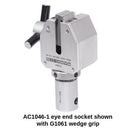 AC1046 Series Eye End Socket for Grips/Fixtures, Female Eye End to Thread Adapter, Mark-10