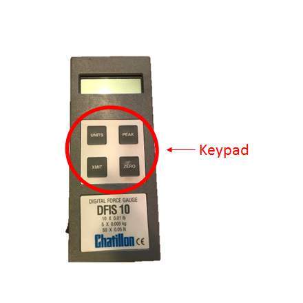 SPK-DFIS-002, Keypad for DFIS Force Gauge, Keypad, Chatillon