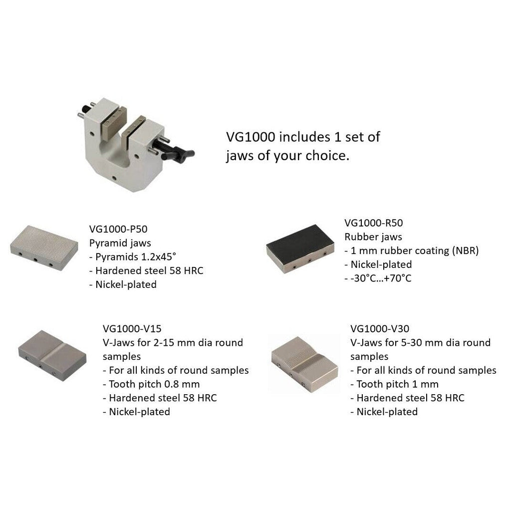 VG1000, 1000 lbF Vise Grip for Tensile Testing - JLW